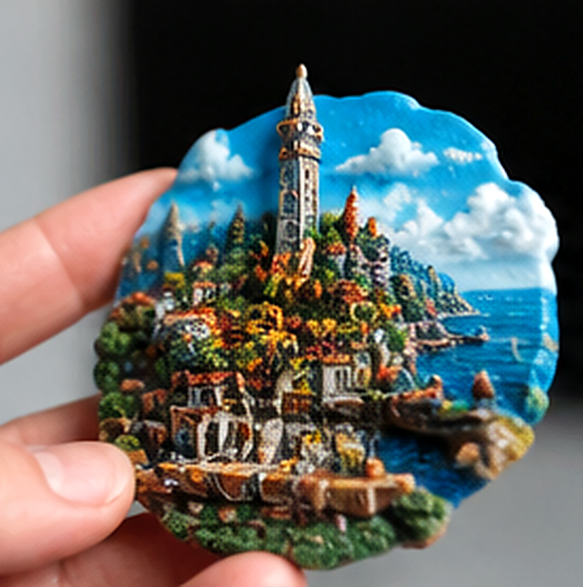 Handmade colorful magnet